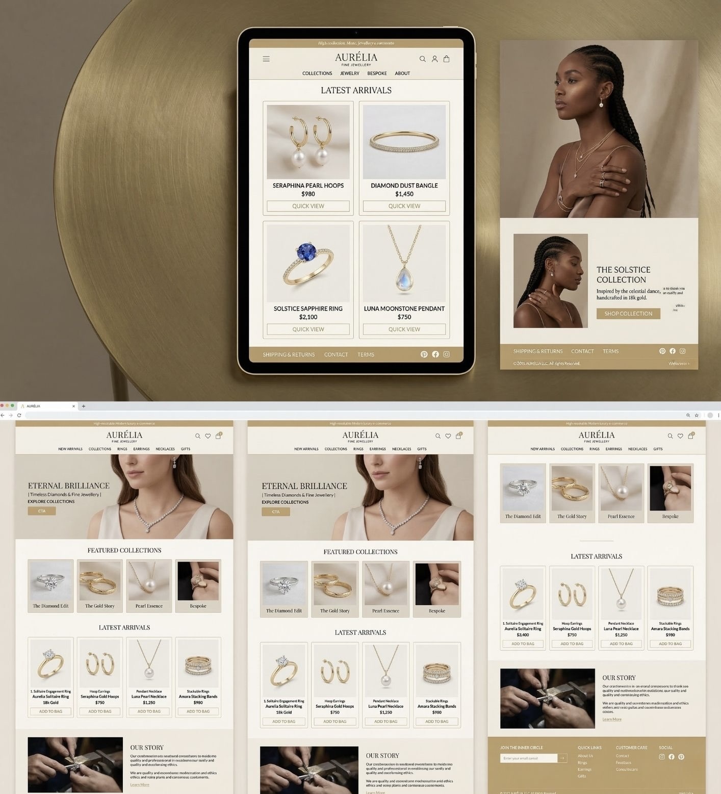 Takı Markası E-Ticaret Sitesi örnek görseli